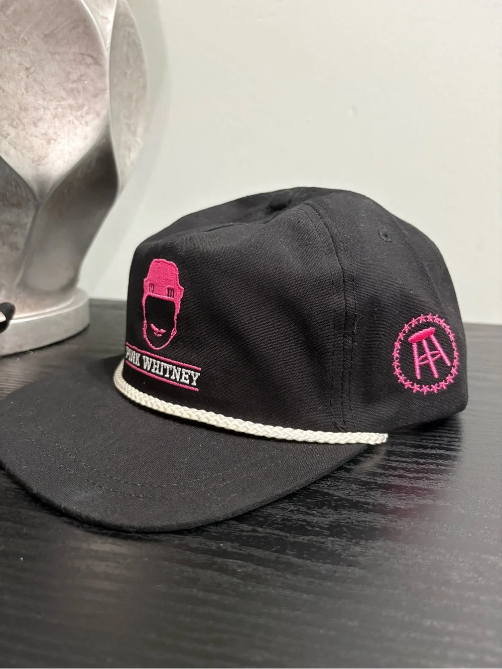 Pink Whitney Black & Pink Rope-Trim Hat